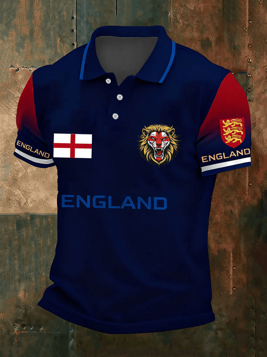 England World Cup 2026 Outfits Soccer Polo Shirt Game Day Attire For Fan
