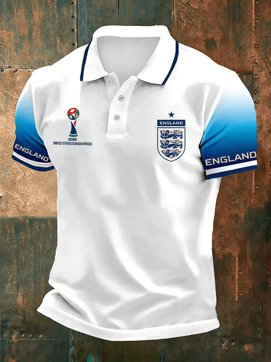 England World Cup 2026 Polo Shirt Soccer Clothing Best Gifts Idea For World Cup Lovers