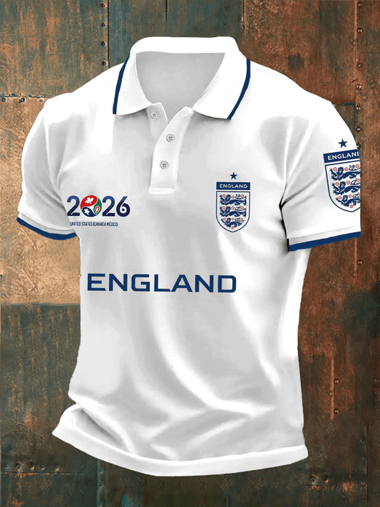 England World Cup 2026 Polo Shirt Soccer Game Day Outfits For World Cup Lovers