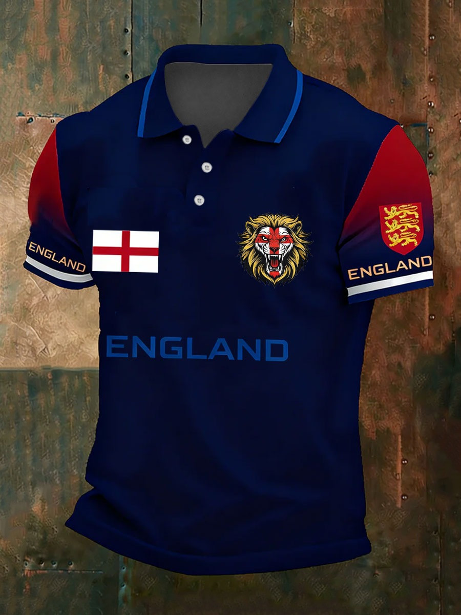 England World Cup 2026 Polo Shirt World Cup Apparel Soccer Lovers For Him