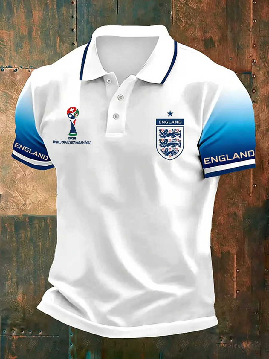 England World Cup 2026 Soccer Polo Shirt Soccer Team Clothing Best Gifts For Sports Lovers