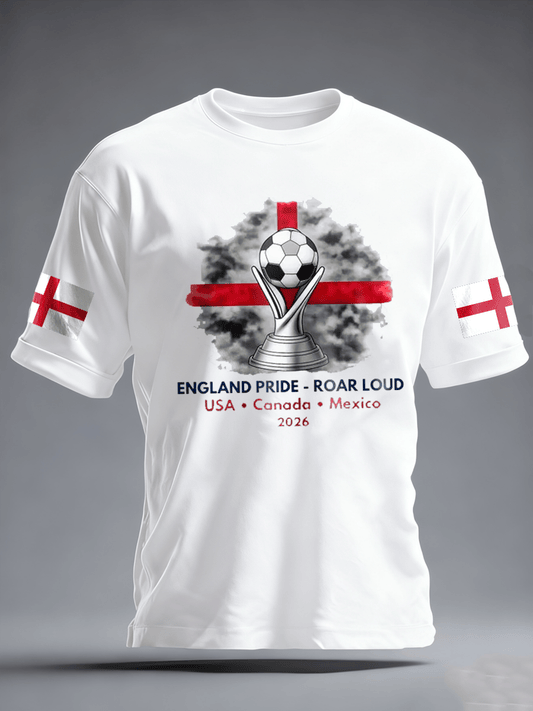 England World Cup 2026 T-Shirt England Pride Roar Loud Shirt Best Gifts For World Cup Lovers
