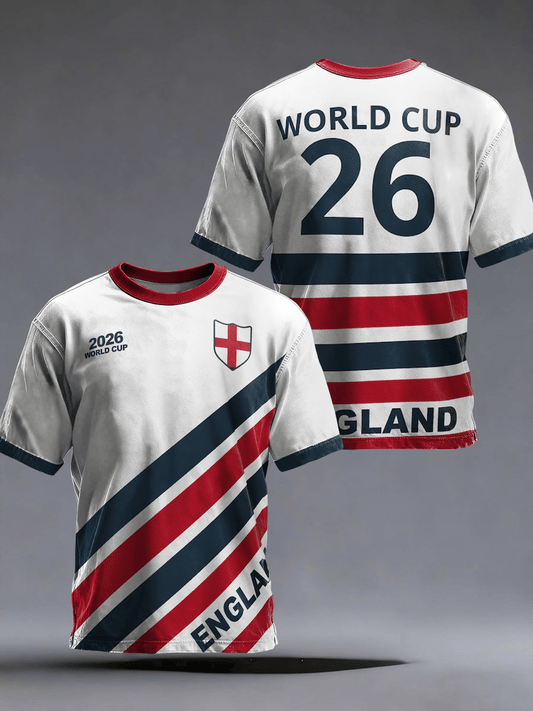 England World Cup 2026 T-Shirt Soccer Apparel Best Gifts For England World Cup Lovers