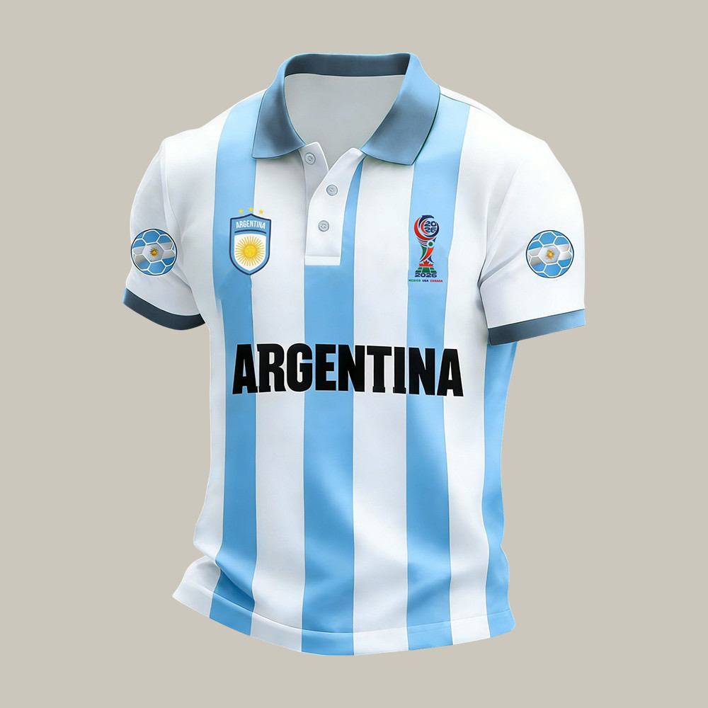 FIFA World Cup 2026 Argentina Polo Shirt Game Day Shirt Soccer Lover For Argentina Team Fan