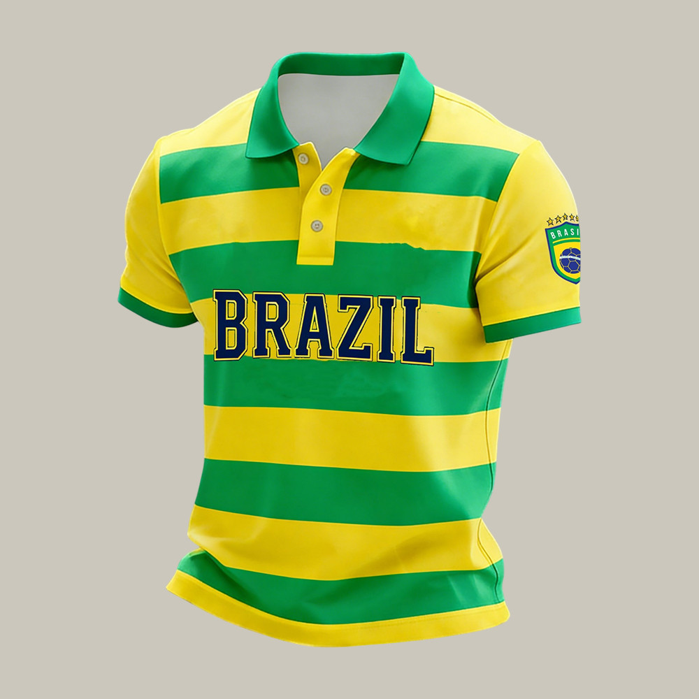 FIFA World Cup 2026 Brazil Polo Shirt Brazil National Soccer Team Shirt Unique For Soccer Players