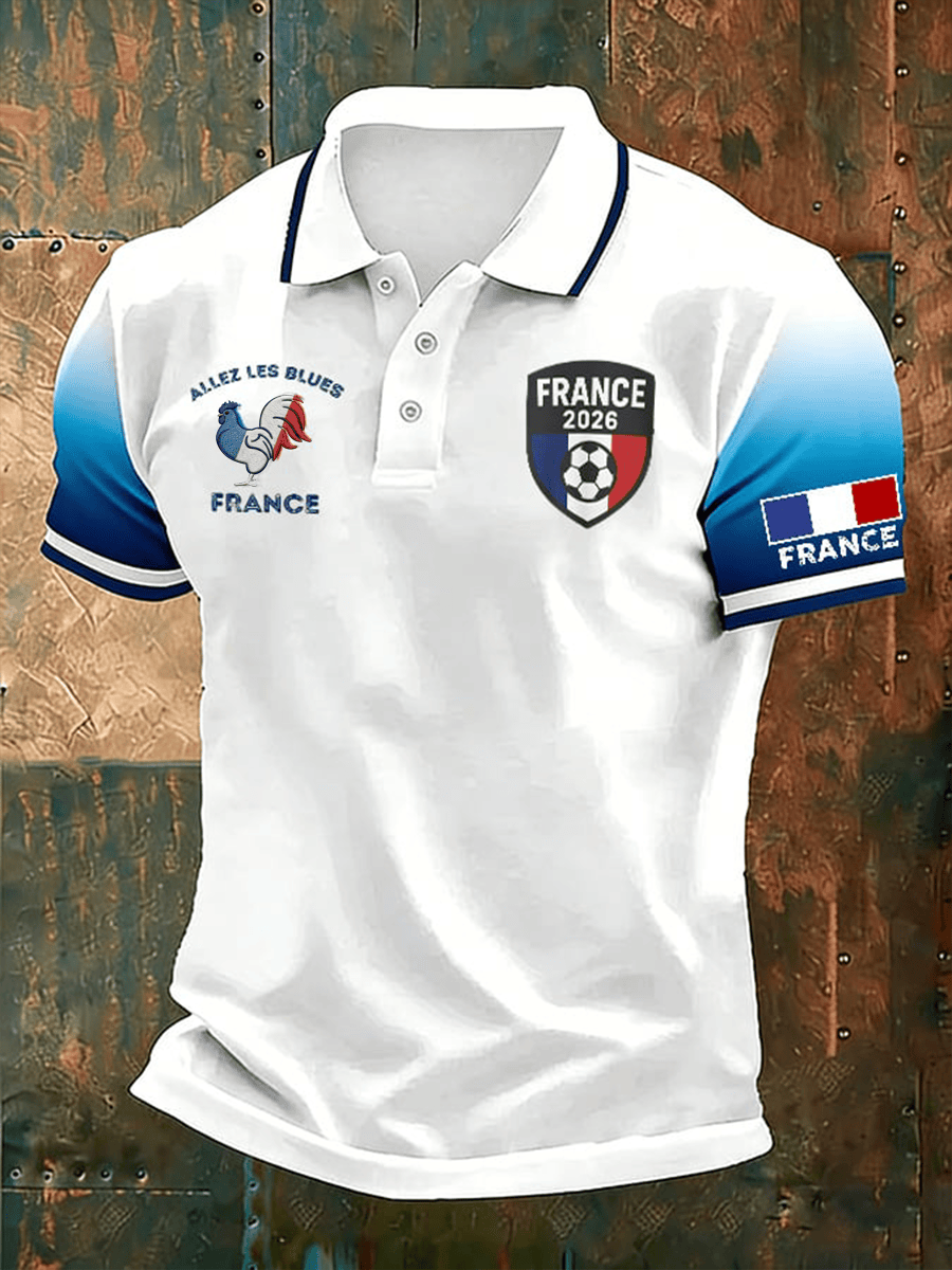 FIFA World Cup 2026 France Polo Shirt France 2026 World Cup Merch For Football Fan