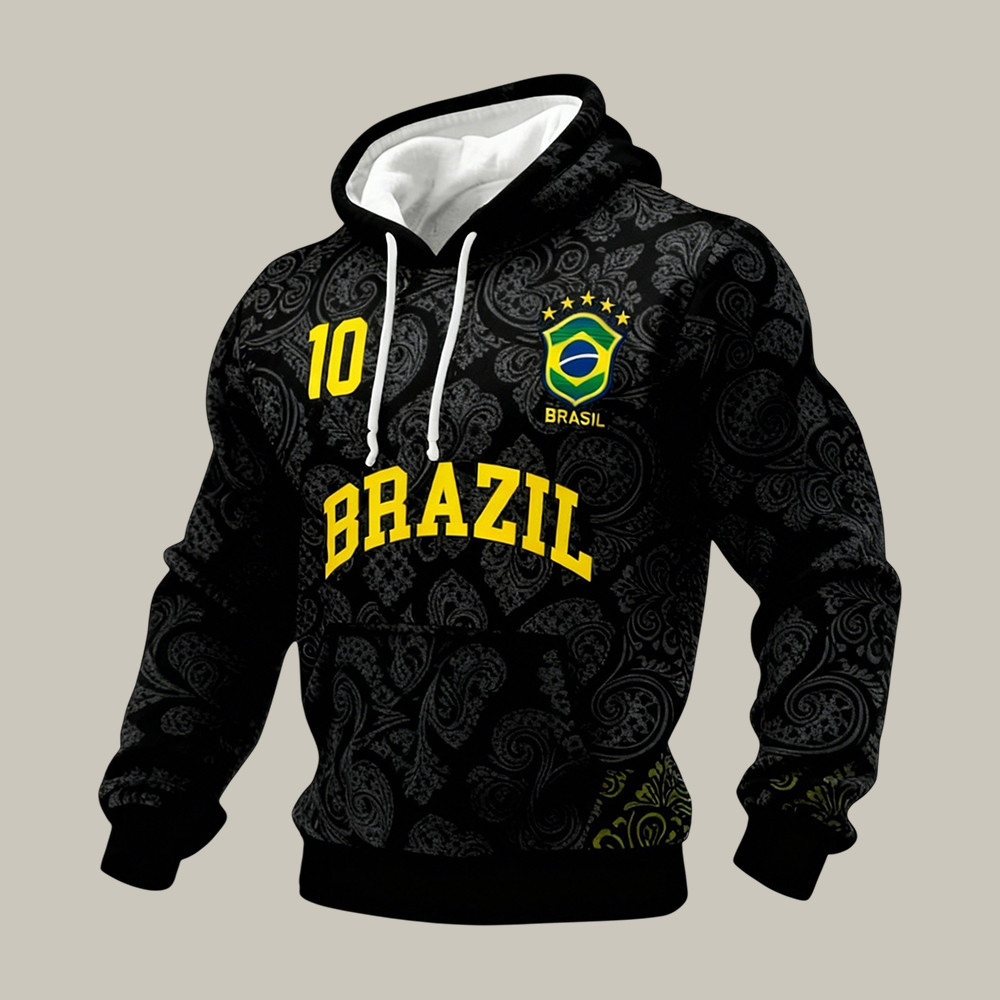 FIFA World Cup 2026 Hoodie Brazil Soccer Apparel Father's Day For Fan