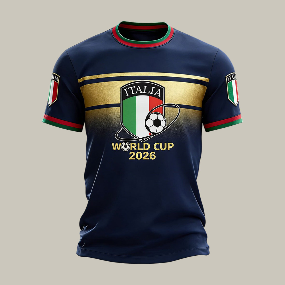 FIFA World Cup 2026 Italia T-Shirt 2026 World Cup Shirt For Huge Fan