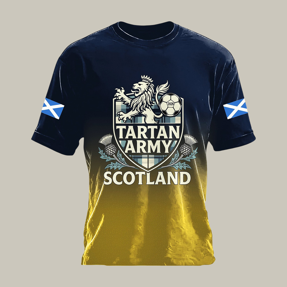 FIFA World Cup 2026 Scotland T-Shirt Tartan Army World Cup 2026 Shirt Scotland Team Fan Gear
