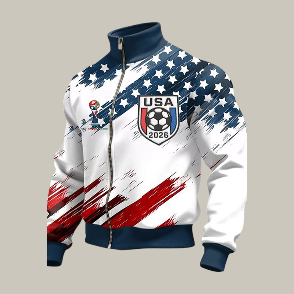 FIFA World Cup 2026 USA Collar Jacket US National Soccer Team Apparel Fan For Father