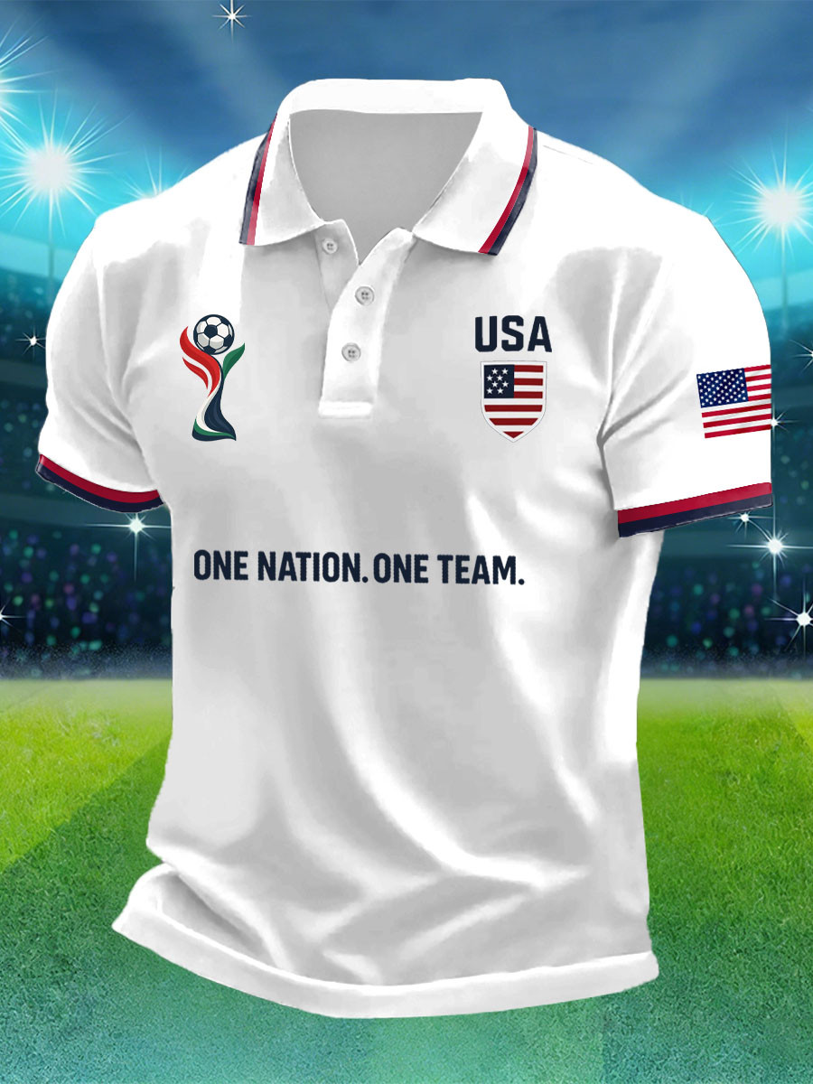 FIFA World Cup 2026 USA One Nation One Team Polo Shirt Soccer Lovers Clothing Best Gifts Idea
