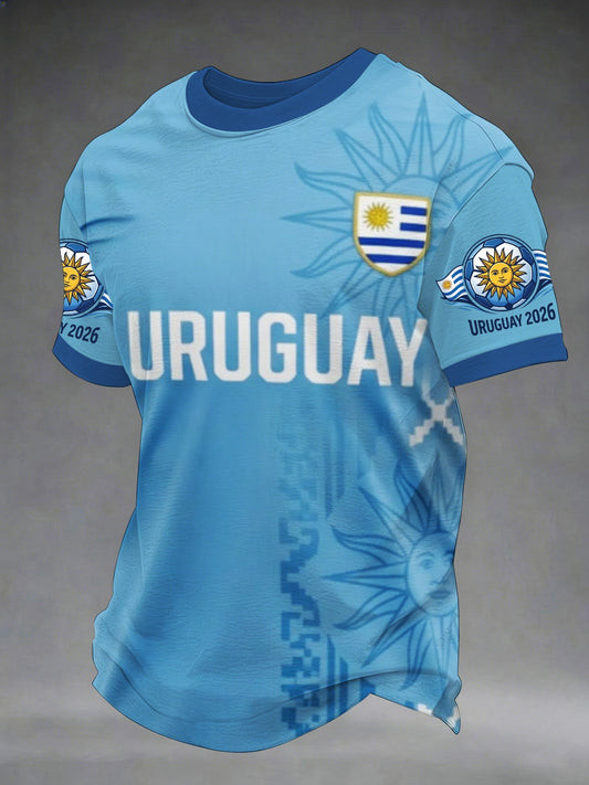 FIFA World Cup 2026 Uruguay T-Shirt FIFA Uruguay Shirt Football For Men