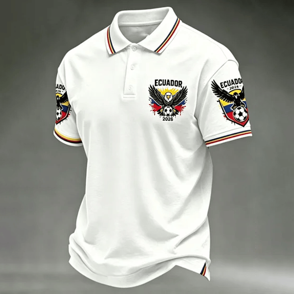 FIFA World Cup Ecuador 2026 Polo Shirt Ecuador Soccer Apparel For Ecuadorian