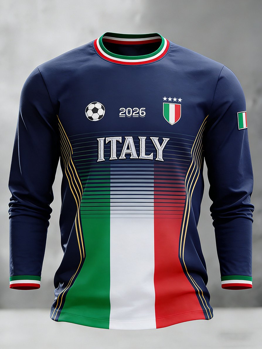 FIFA World Cup Italy 2026 Long Sleeve Shirt FIFA World Cup Merch For Father's Day