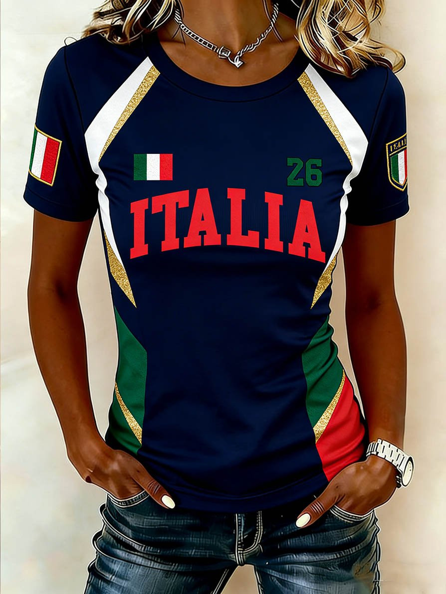 FIFA World Cup Italy 2026 Shirt World Cup 2026 Italia Shirt For Women