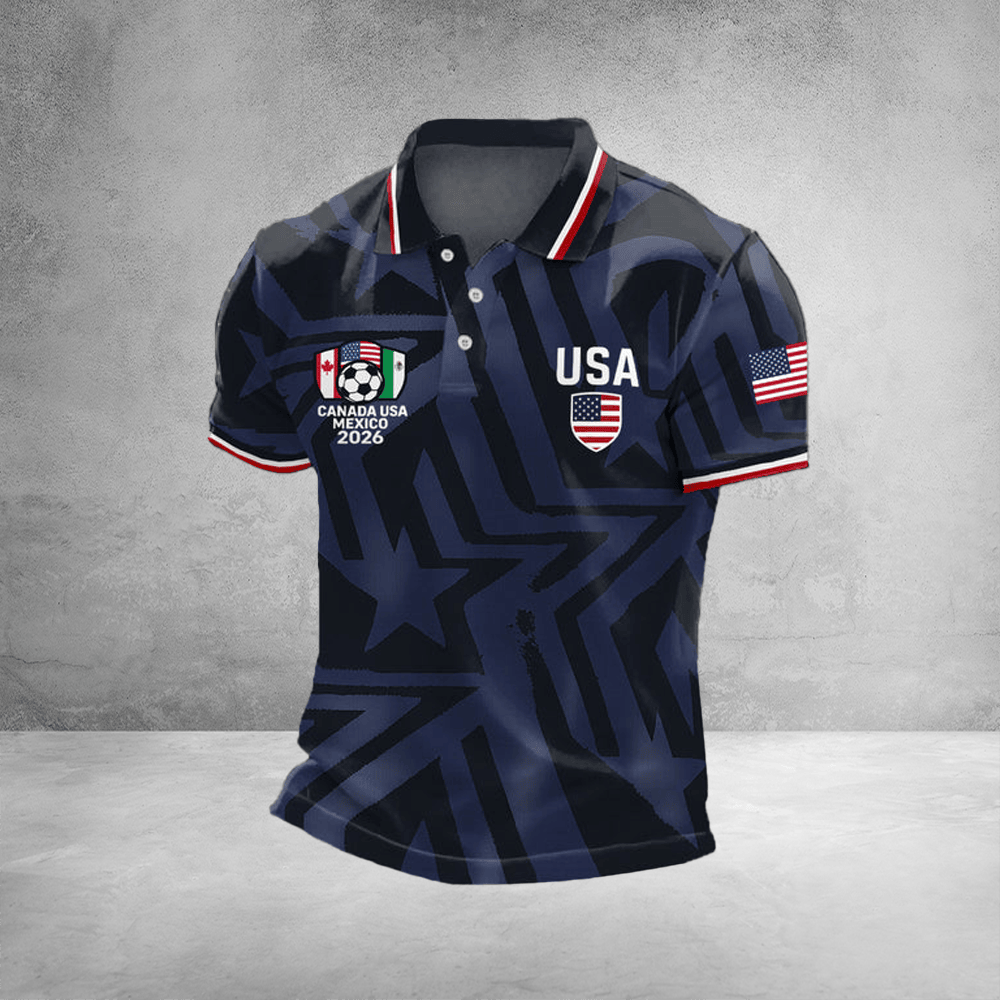 FIFA World Cup USA 2026 Polo Shirt Can USA Mex Hosted City Polos For Soccer Fan