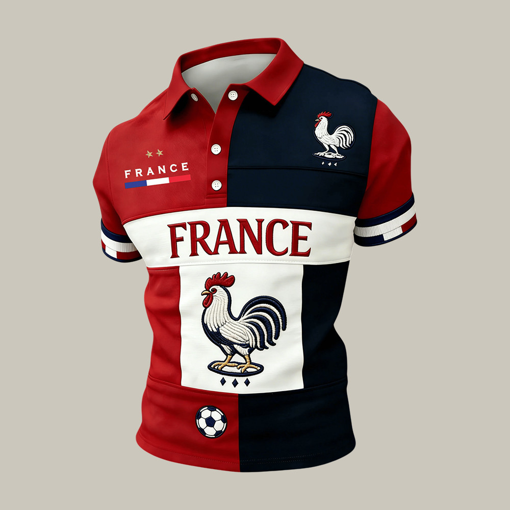 France 2026 FIFA World Cup Rooster Polo Shirt Soccer Clothes Present For Father