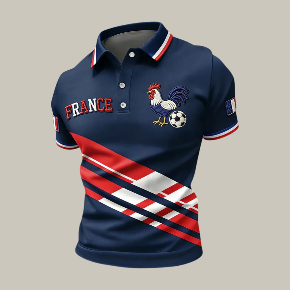 France 2026 FIFA World Cup Rooster Polo Shirt Soccer Fan Merch For Him