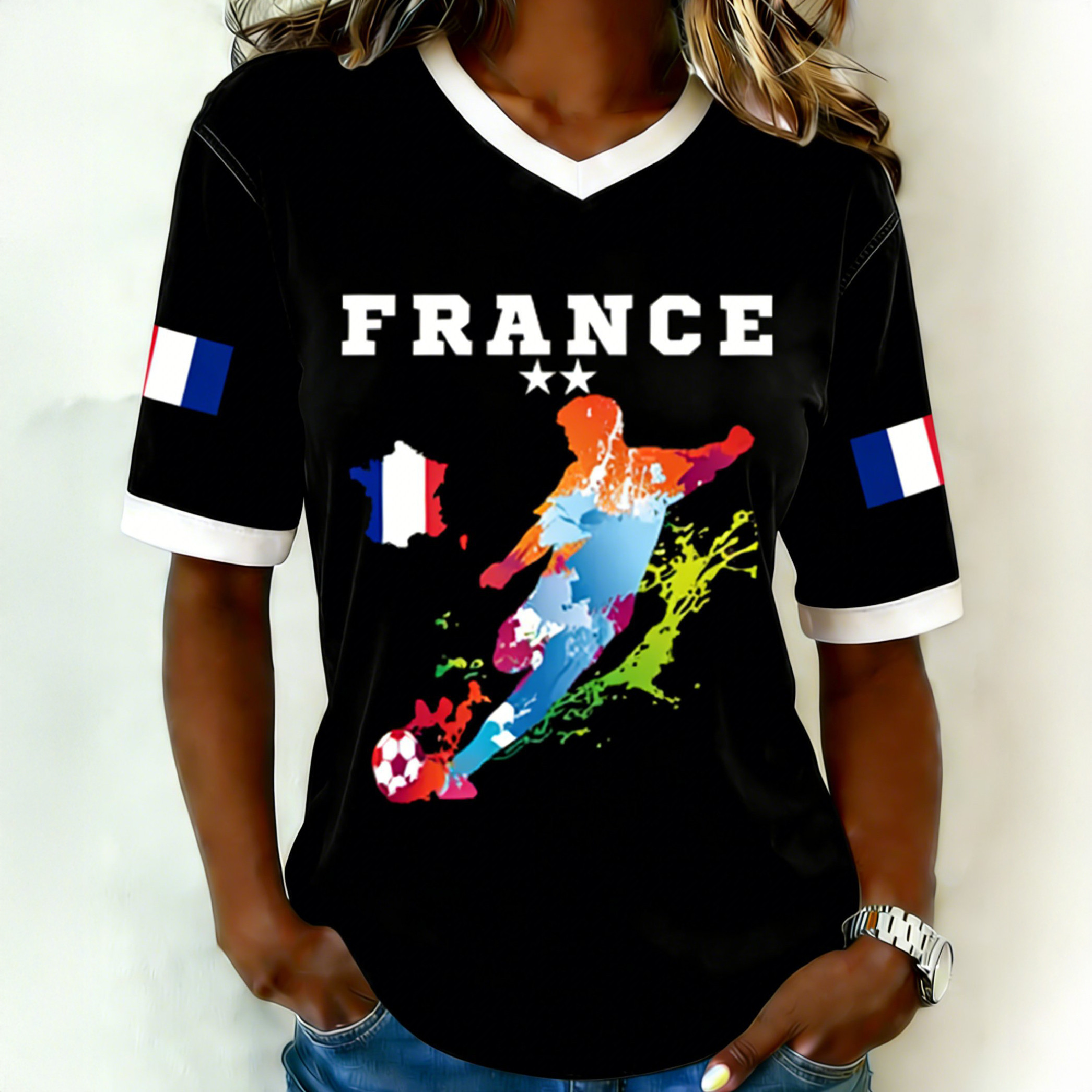 France FIFA Club World Cup Bracket V-Neck Shirt Soccer Fan Merch Present For Huge Fan