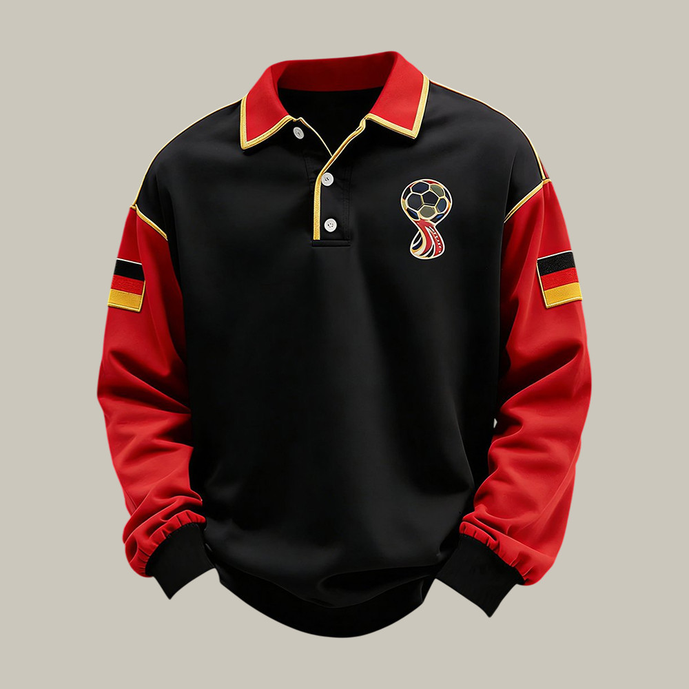 Germany 2026 FIFA World Cup Polo Long Sleeve Shirt Game Day Merch Cool For Fan