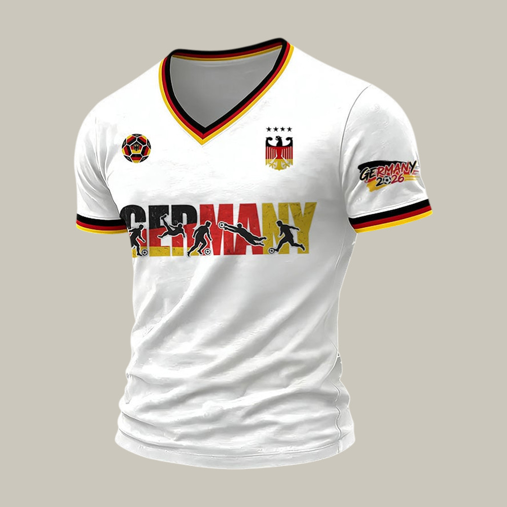 Germany 2026 FIFA World Cup V-Neck Shirt Soccer Fan Merch Present For Father