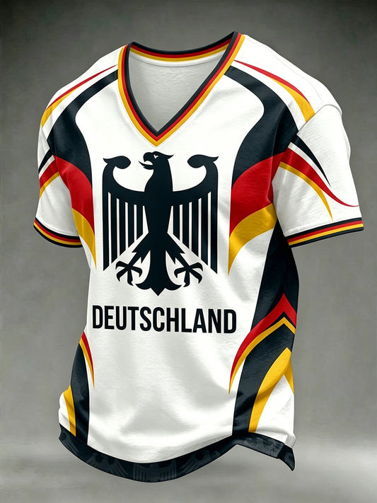 Germany FIFA World Cup 2026 Deutschland V-Neck Shirt FIFA World Cup Clothes Fan Apparel