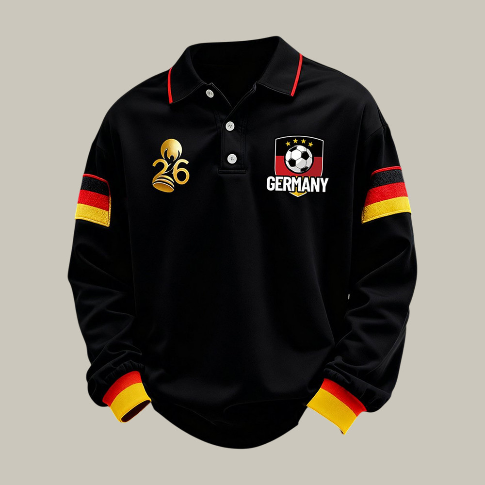 Germany FIFA World Cup 2026 Polo Long Sleeve Shirt Game Day Clothing World Cup Gear