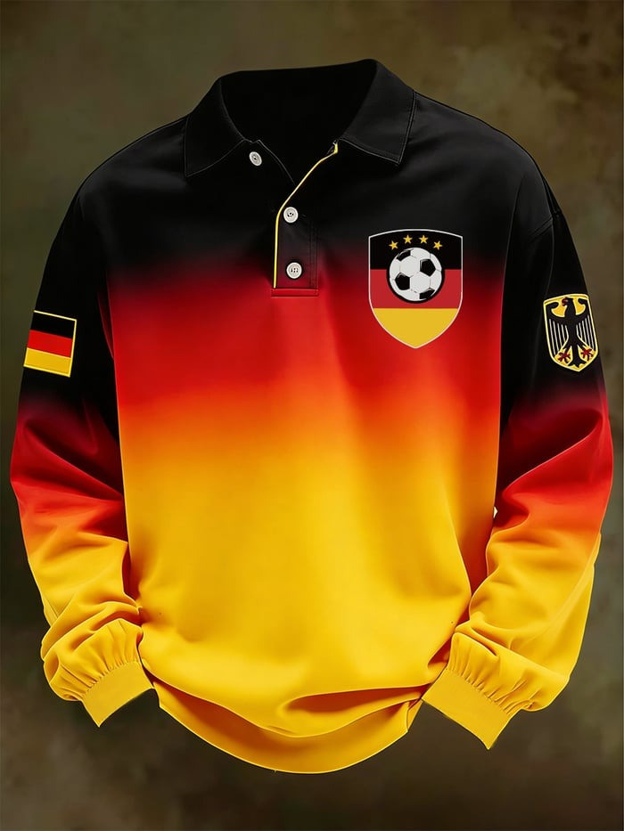 Germany World Cup 2026 Merch Team Germany Long Sleeve Polo Shirt World Cup Fan Presents