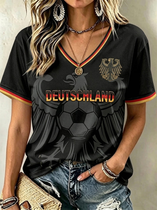 Germany World Cup 2026 V-Neck Shirt Deutschland Soccer Outfits For World Cup Lovers