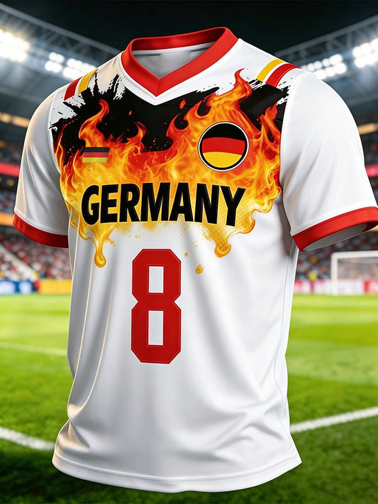 Germany World Cup Squad V-Neck Shirt FIFA World Cup Merch Unique For German