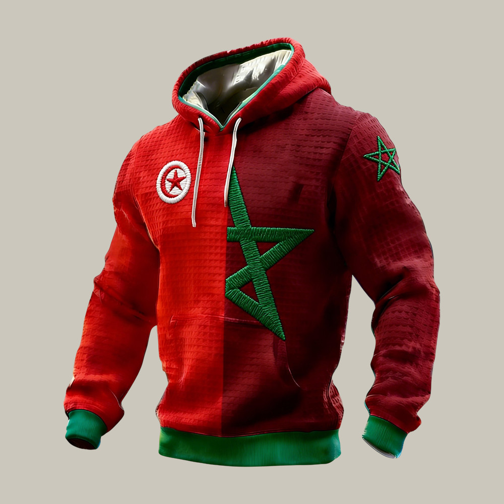 Half Tunisia And Half Morocco Binational Soccer Hoodie FIFA World Cup 2026 Apparel