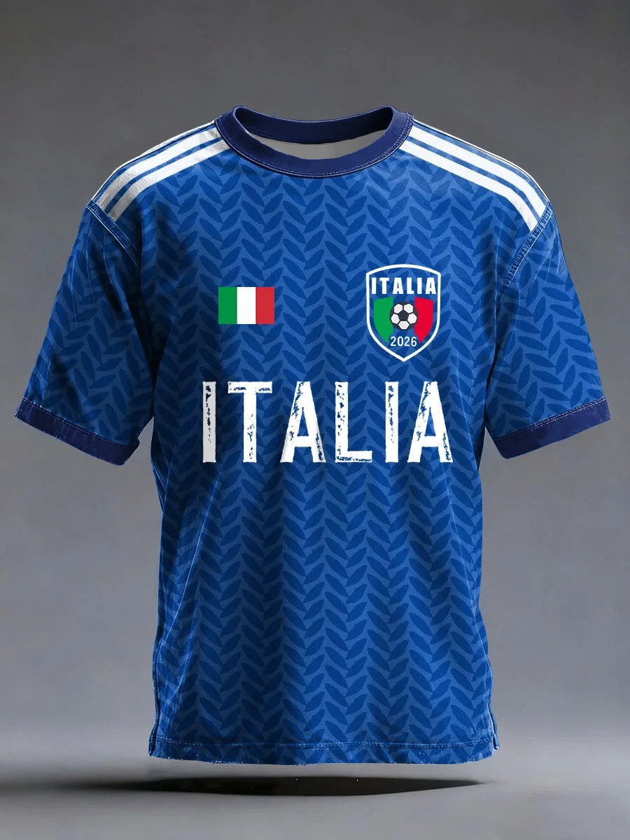 Italia World Cup 2026 T-Shirt Italian Soccer Shirt World Cup Merch Best Gifts For Soccer Fans