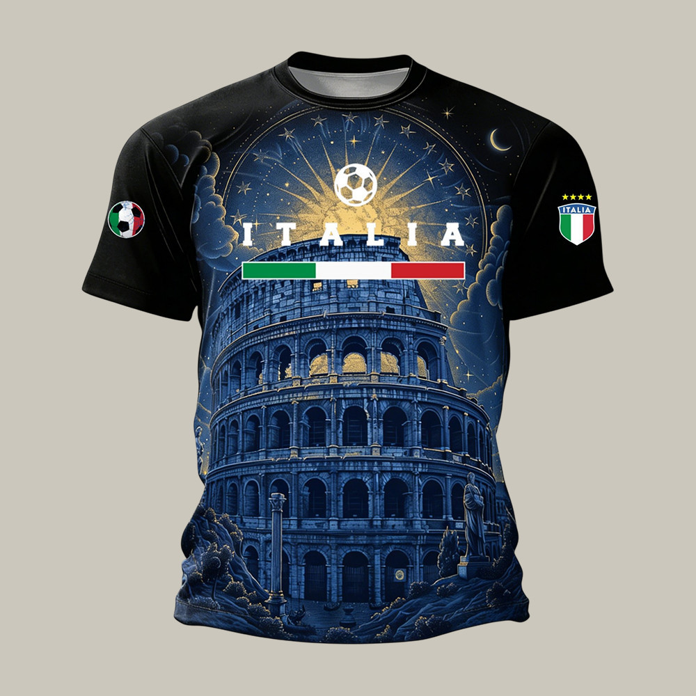 Italian National Football T-Shirt FIFA World Cup 2026 Clothes Unique For Father