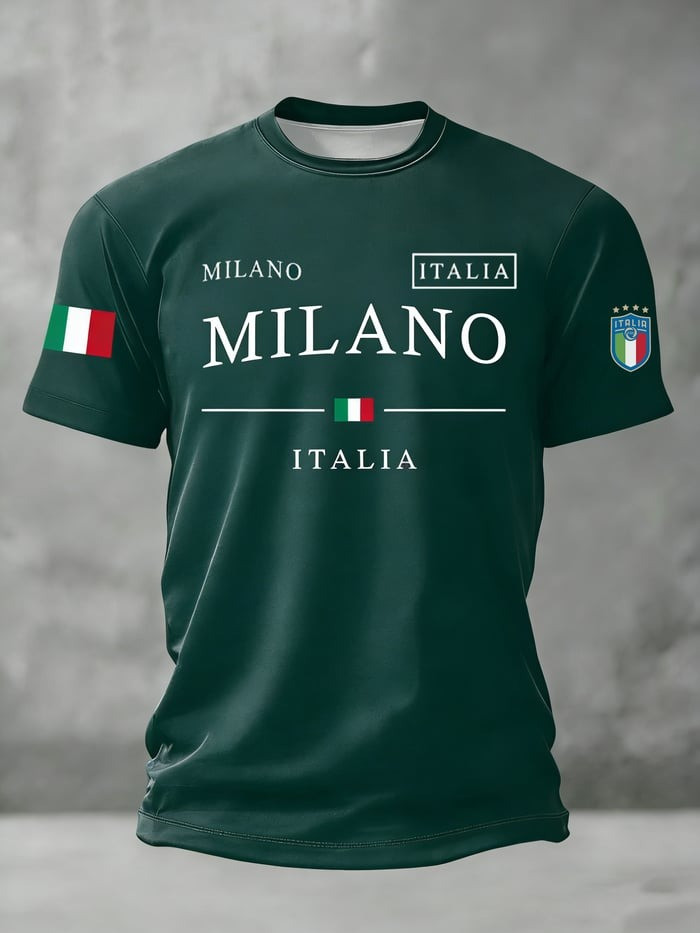 Italy 2026 World Cup Merch Milano Italia Shirt Game Day Attire Soccer Apparel For Dad
