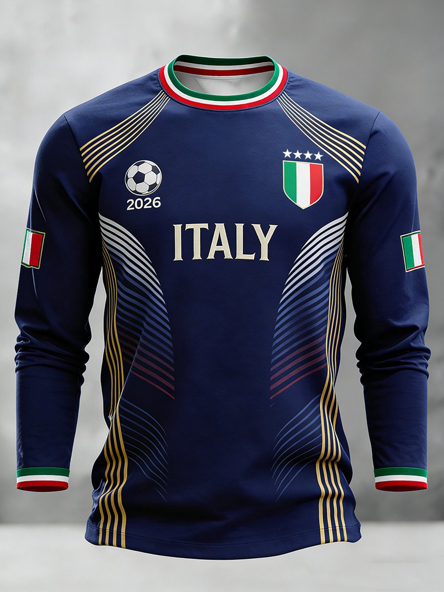 Italy FIFA World Cup 2026 Long Sleeve Shirt Italy FIFA World Cup Apparel Gifts Idea