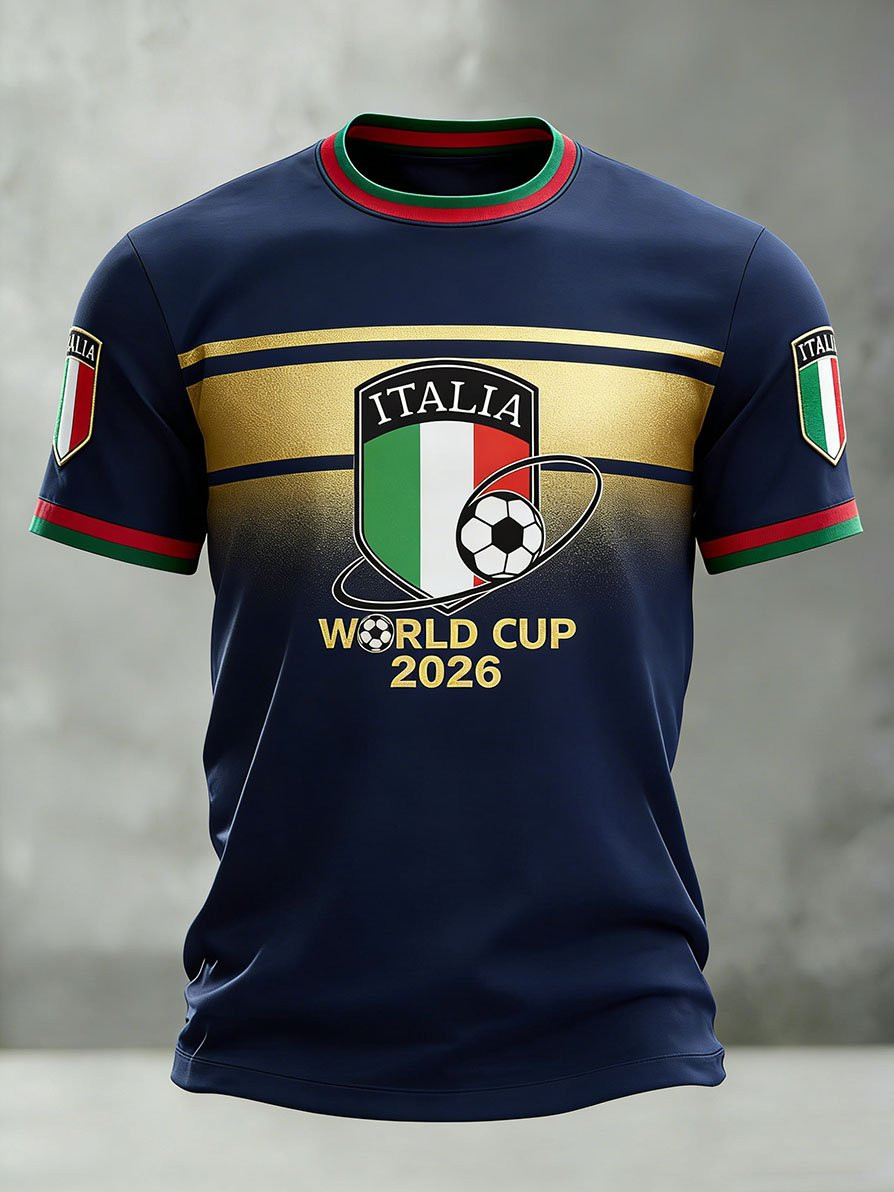 Italy FIFA World Cup 2026 Shirt Italy Soccer Apparel Fan For Father's Day