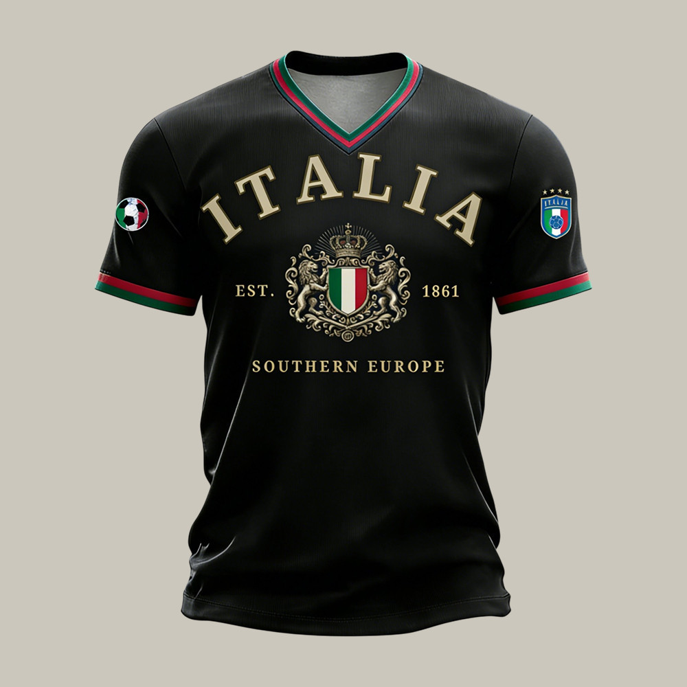 Italy FIFA World Cup 2026 V-Neck Shirt Italian National Soccer Team Clothes For Husband