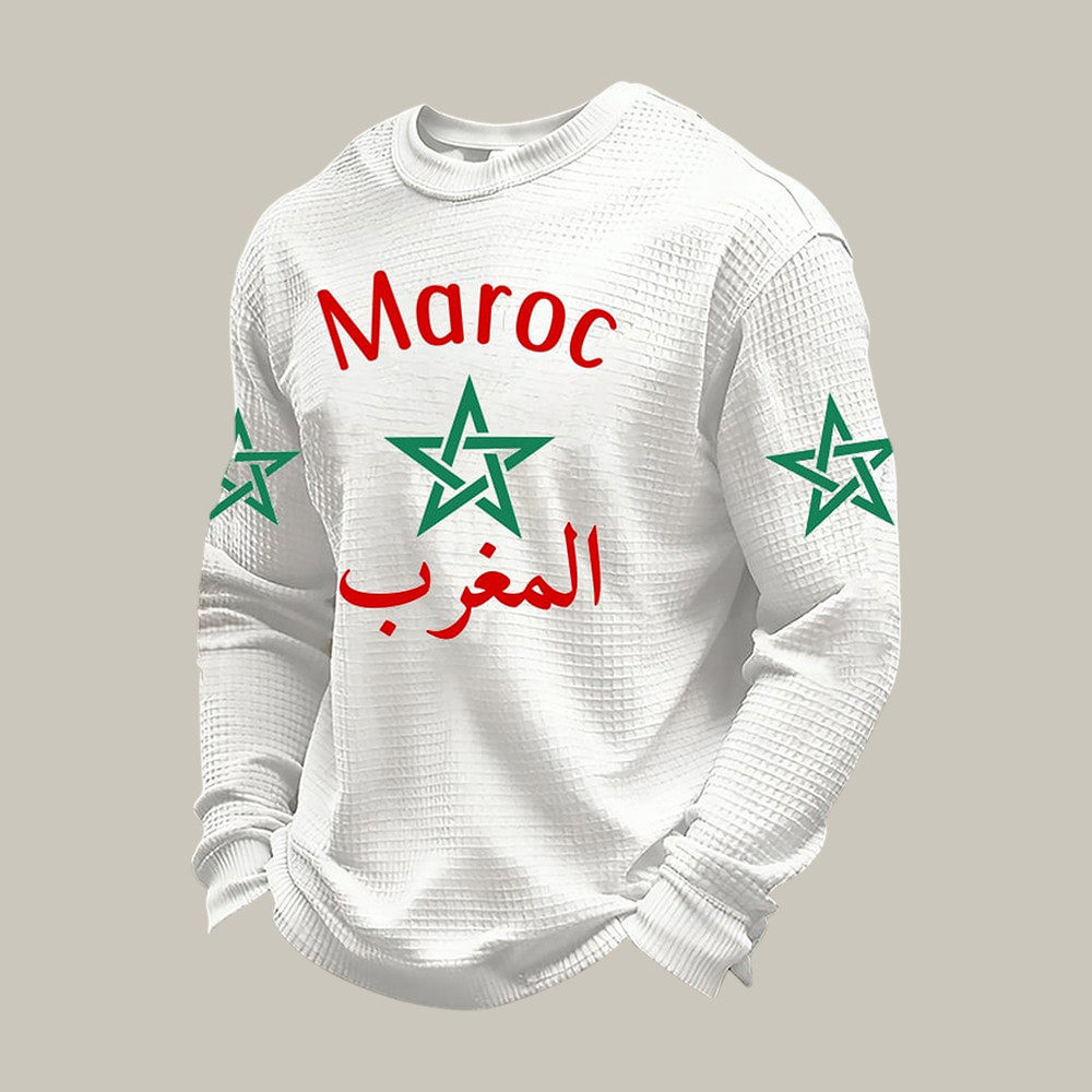 Marocco FIFA World Cup 2026 Stars Long Sleeve Shirt Soccer Apparel Game Day Gear