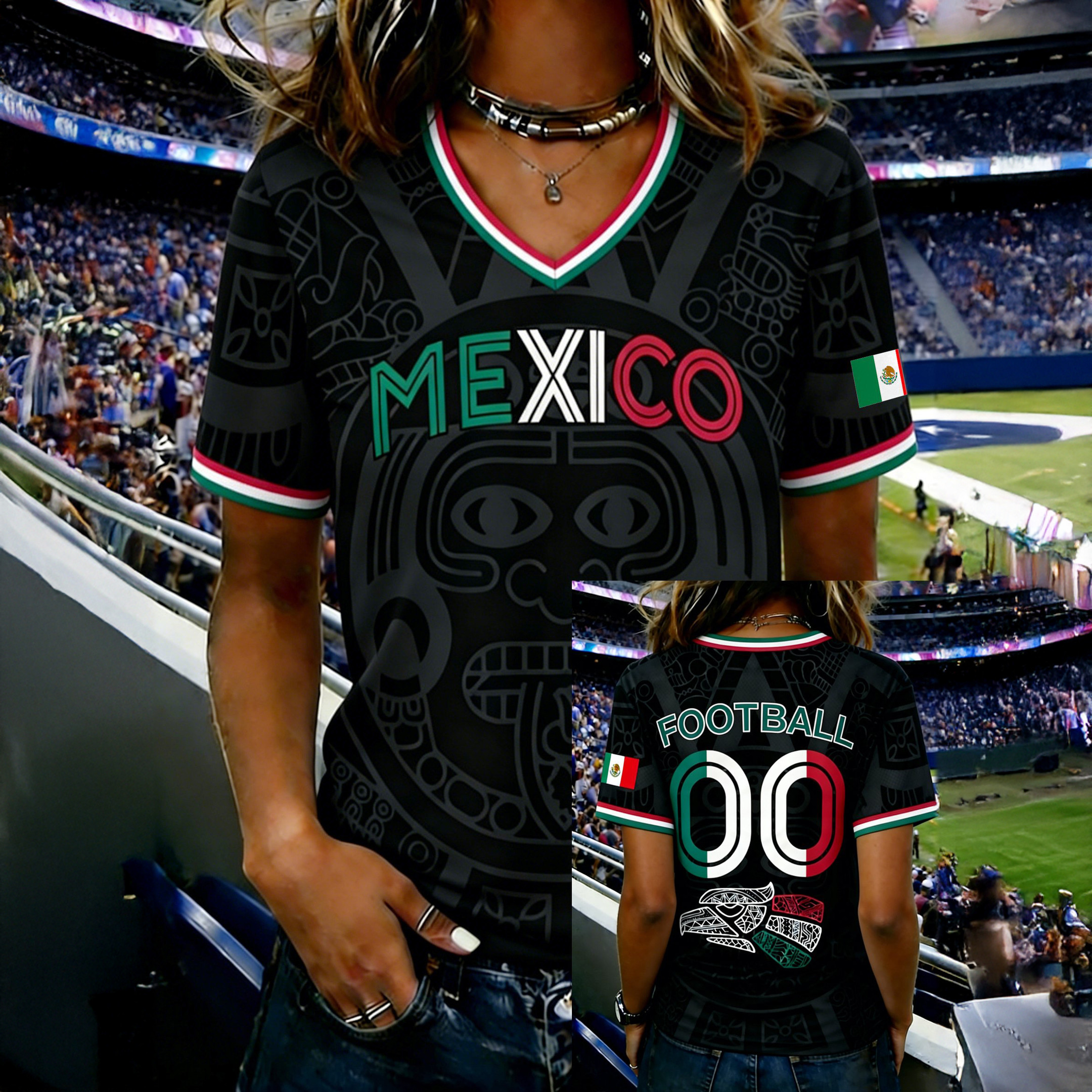 Mexico 2026 FIFA World Cup V-Neck Shirt FIFA Club World Cup Bracket Shirt Mother's Day For Fan