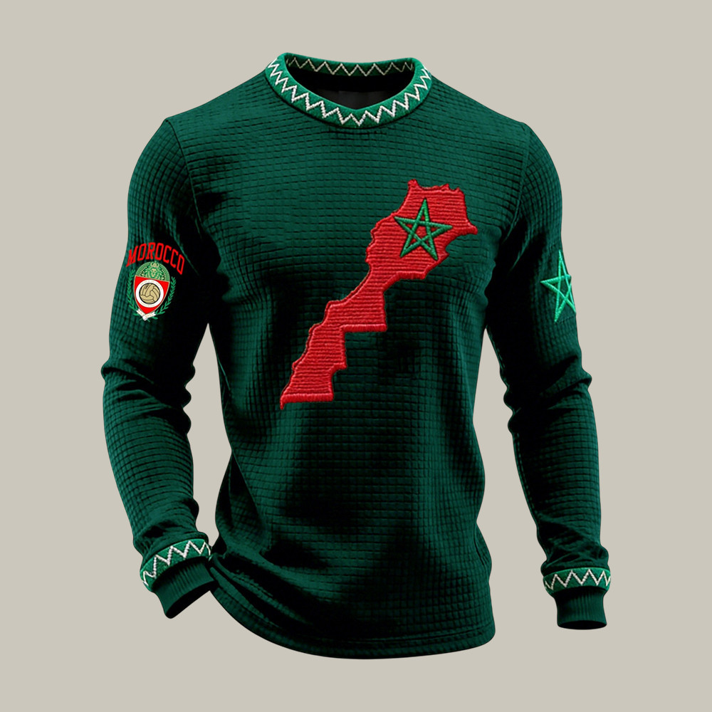 Morocco 2026 FIFA World Cup Long Sleeve Shirt Soccer Apparel Cool For Dad