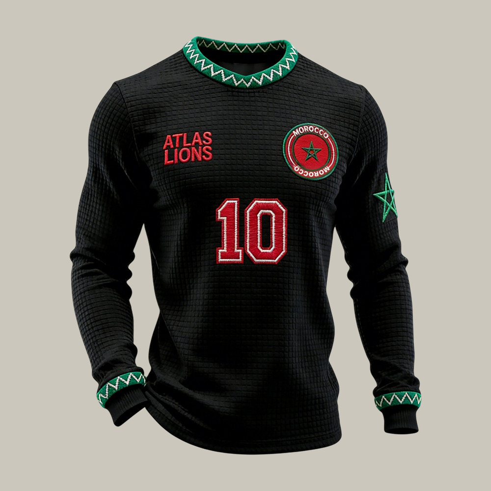 Morocco Atlas Lions Long Sleeve Shirt FIFA World Cup 2026 Apparel Great For Father