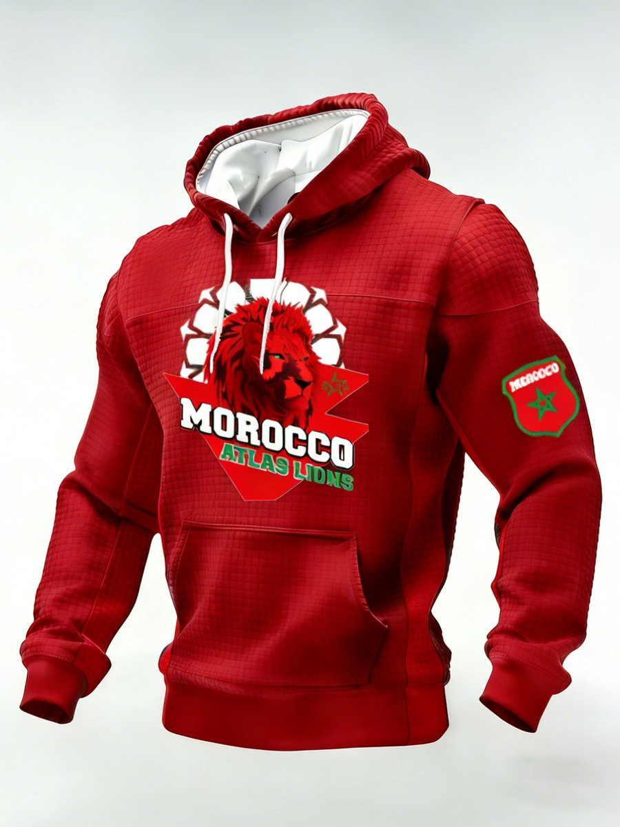 Morocco FIFA World Cup 2026 Atlas Lions Hoodie FIFA World Cup Clothing Fan Apparel Ideas