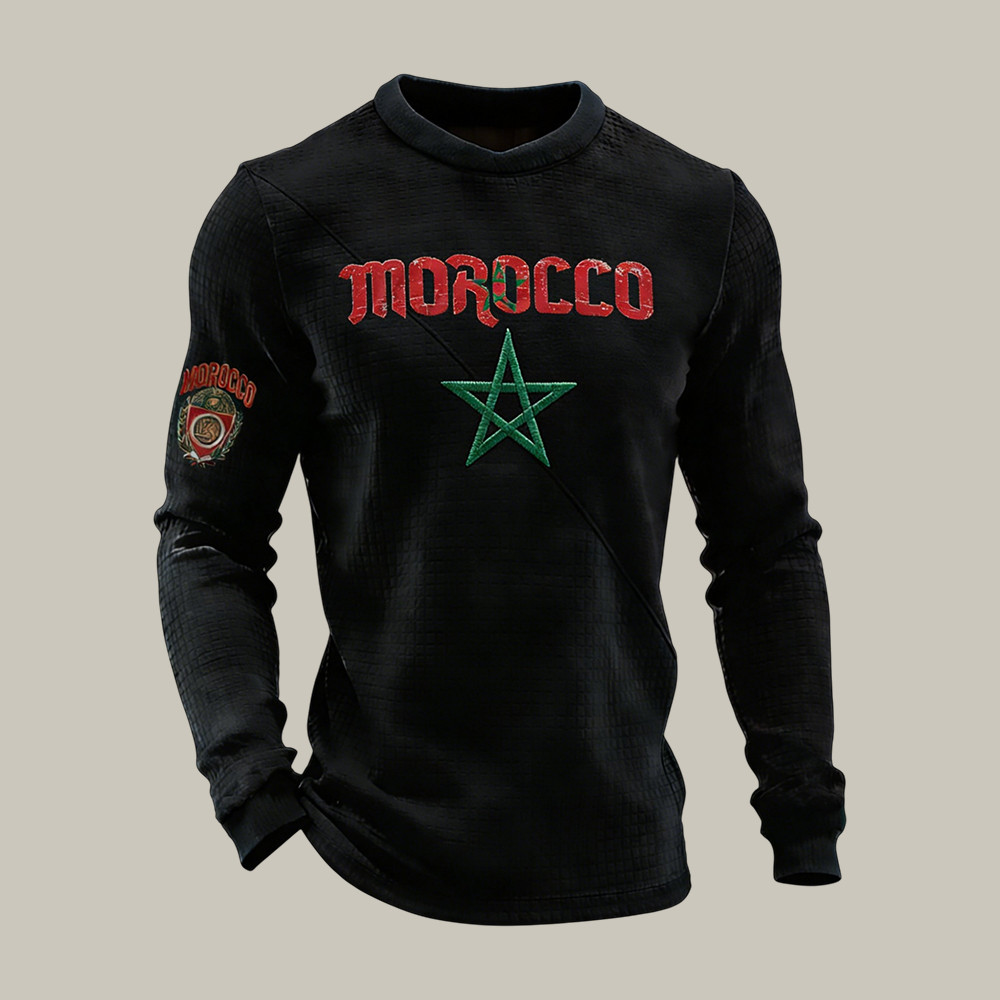 Morocco FIFA World Cup 2026 Long Sleeve Shirt Morocco National Soccer Team Apparel