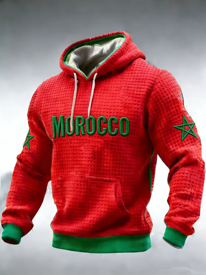 Morocco World Cup 2026 Merch Team Morocco Hoodie World Cup Hooded Sweatshirt Fan Gifts