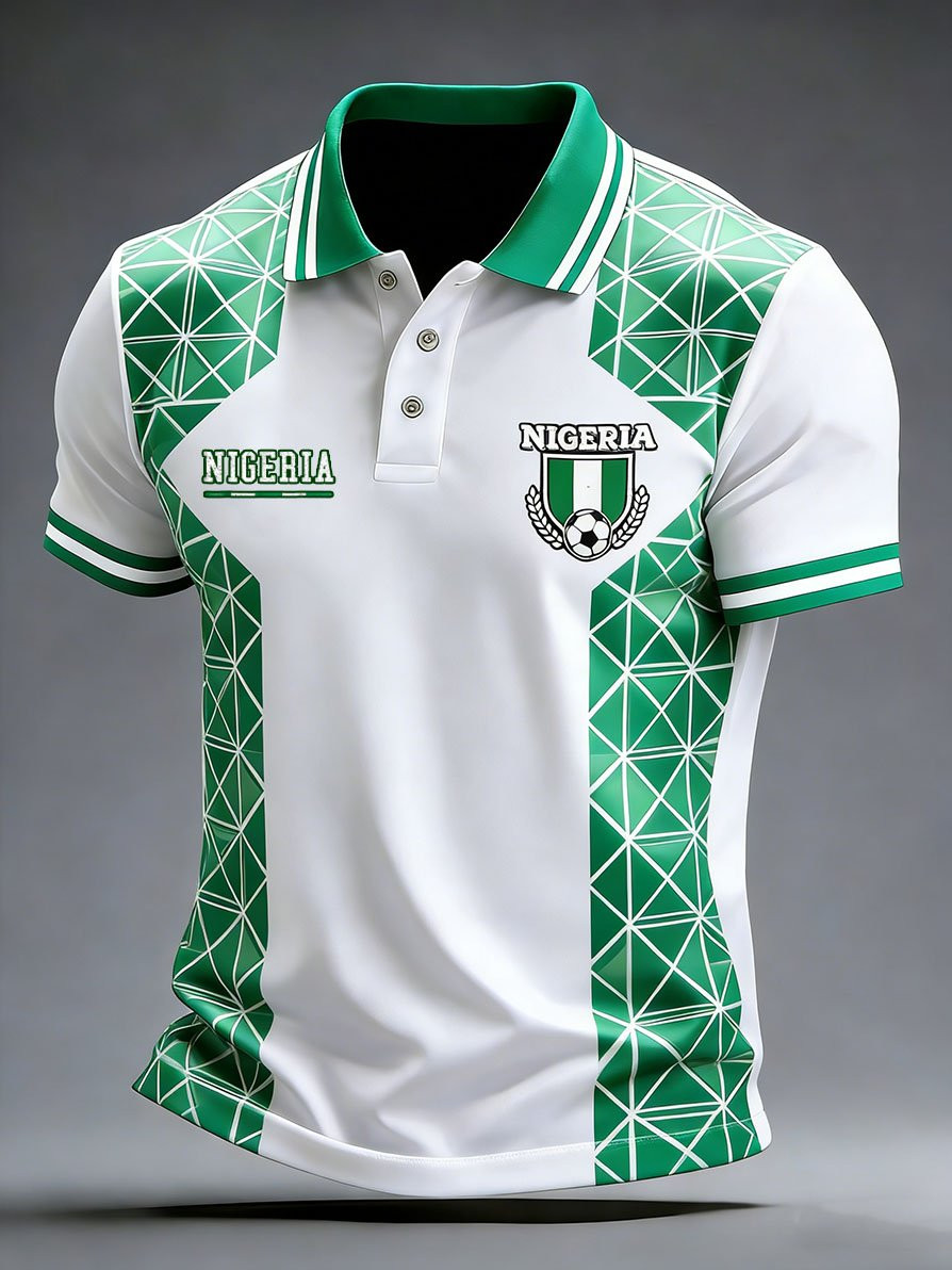 Nigeria World Cup 2026 Polo Shirt World Cup 2026 Merch Soccer For Nigerian