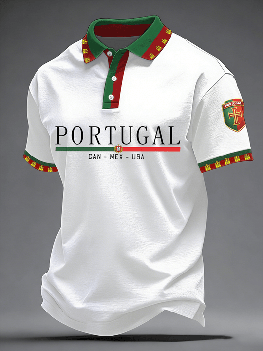 Portugal FIFA World Cup 2026 Polo Shirt Can Mex USA World Cup Apparel Gifts Idea