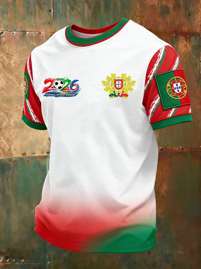 Portugal FIFA World Cup 2026 Shirt Football Without Borders Tee For Portuguese