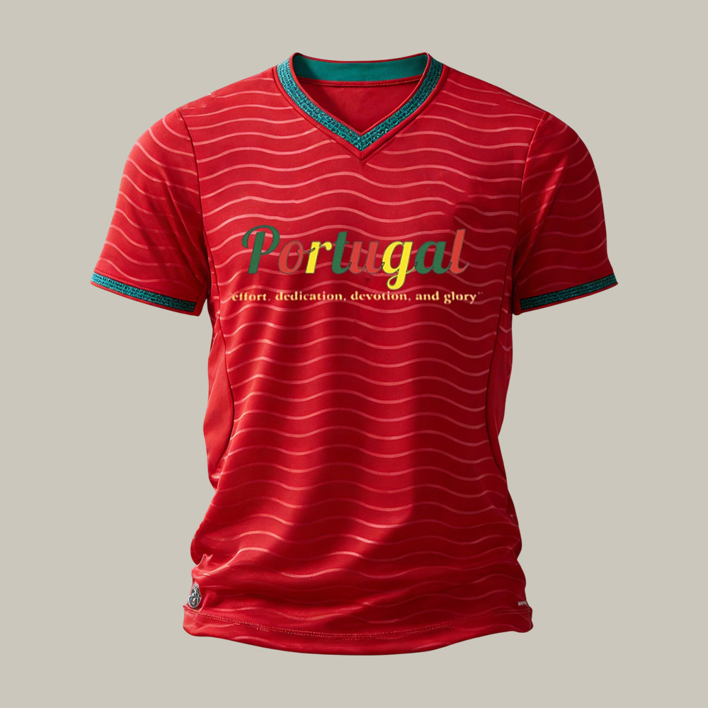 Portugal FIFA World Cup 2026 V-Neck Shirt Portugal National Football Team Shirt Fan Gear For Dad