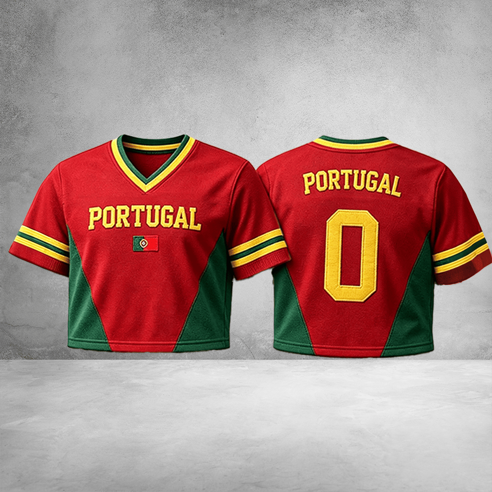 Portugal World Cup Team Jersey Crop Top World Cup 2026 Merch Soccer Lovers Gifts Idea