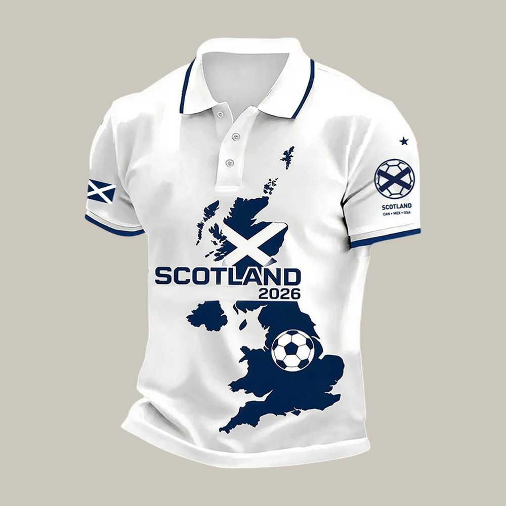 Scotland 2026 FIFA World Cup Polo Shirt Soccer Clothes Father's Day For Him